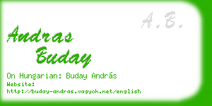 andras buday business card