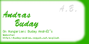 andras buday business card